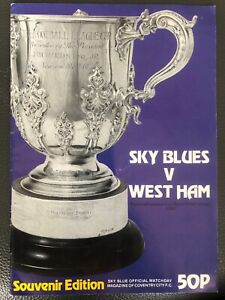 14.1.1981. Coventry City v West Ham, (League Cup Semi-Final 1st Leg).
