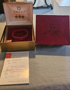 1960s Auth Omega Seamaster Constellation Quartz Metal Watch Case & Warranty - Picture 1 of 11