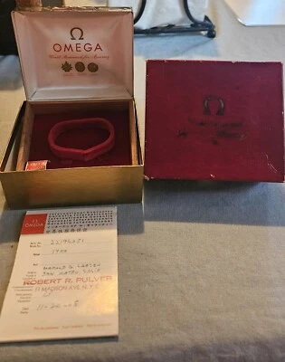 Auténtica caja de reloj Omega Seamaster Constellation de metal de cuarzo de los años 60 y garantía  Foto 1 de 4