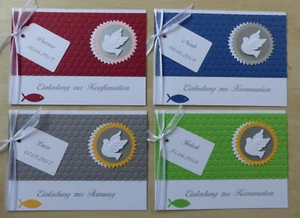 Einladung zur Firmung Kommunion Konfirmation Gastgeschenke Einladungskarte - Bild 1 von 20