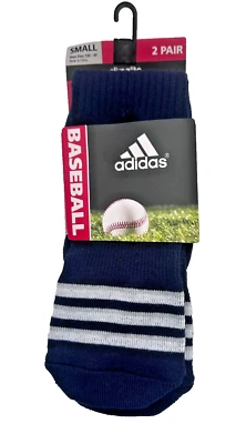 阿迪达斯棒球超值 2 件装海军蓝 OTC 袜子鞋码:13C-4Y — 第 1/4 张图片