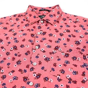 Rodd & Gunn Mens Sports Fit Floral 100% Linen Button Up Medium Shirt Made Italy - Picture 1 of 8