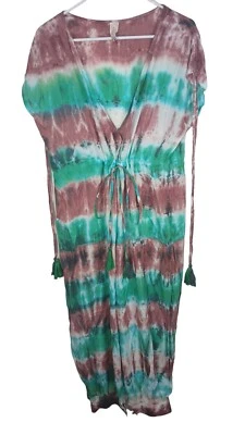 Mono corto Raga para mujer para teñir sobrepelliz cordón cintura verde marrón grande Foto 1 de 4