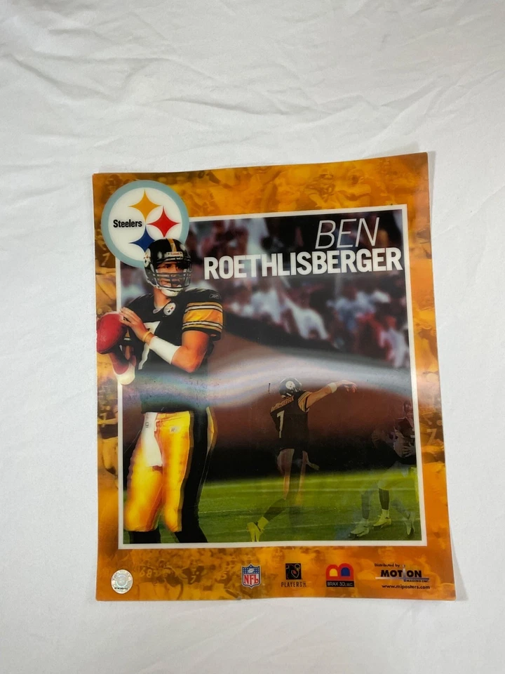 Motion 3D Ben Roethlisberger P.Steelers NFL Licensed Poster 18x24 - Image 1 of 4