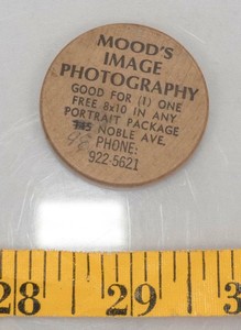 Vintage Wooden Nickel Mood's Image Photography Pittsburgh PA tthc