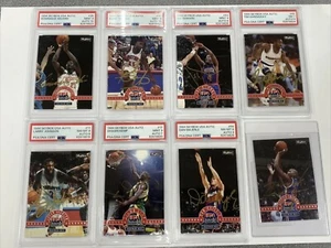 FULL SET OF 8 1994 SKYBOX USA TRADEMARk MOVES AUTOGRAPH CARD w/embossed STAMP - Picture 1 of 16