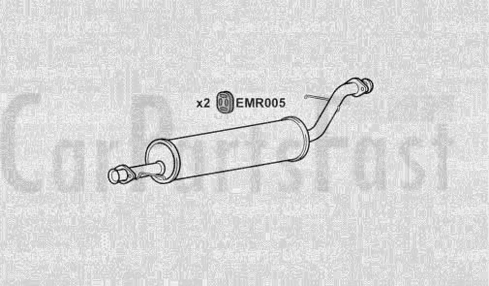 Silencieux D'Échappement EXLR3004 LAND ROVER RANGE ROVER II 2.5 D 4x4 1994-2002 Foto 1 de 1