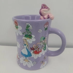 Disney Cheshire Purple 3D Cat Rim Coffee Mug Tea Cup Alice In Wonderland - Picture 1 of 5