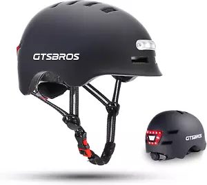 Bike Helmets for Adults - Front and Rear LED Lights Adjustable Bicycle Helmet fo - Picture 1 of 6
