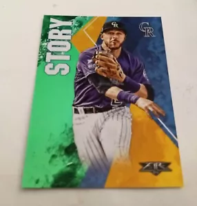 2019 Topps Fire Green Trevor Story MLB Card #187 MINT (166/199) Boston Red Sox - Picture 1 of 2