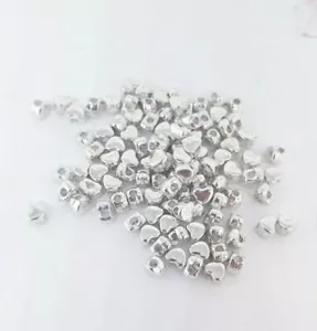 Silver Hearts 4mm Spacer Beads For Jewellery Making - Picture 1 of 1