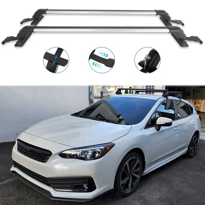 Багажник с замком для Subaru Impreza 43,3 дюйма верхний багажник на крышу поперечные дуги - Изображение 1 из 4