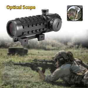 3X28 Red Green Dot Cross Sight Scope Tactical Optics Riflescope Fit 11/20mm Rail