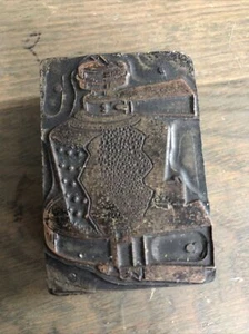 Prensa de impresión de corte de cilindros Koppers Co de colección estampilla bloque placa de tinta de metal/madera - Imagen 1 de 5