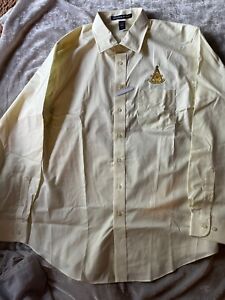XL Yellow Past Master with Square Button Down Dress Shirt Long Sleeve NEW!