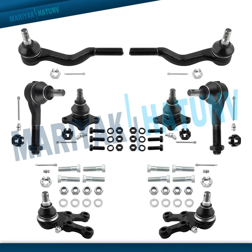8PCS Front Upper Lower Ball Joints Tie Rod Ends Kit For Mitsubishi Montero Sport - Image 1 of 4
