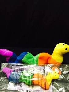 2 TY Beanie Baby Inch And Teenie Inch Inchworm Original Rare TY - Picture 1 of 9