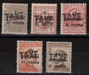 TRENTINO (BZ3) 1918-19 Trento e Trieste soprast. TAXE 5v MNH** © - Picture 1 of 2