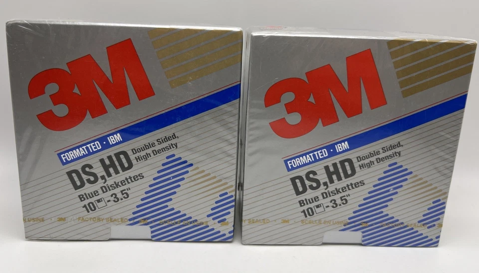 IBM SEALED 3m High Density DS, HD 3.5'  Blue Diskettes Formated IBM  20 - Image 1 of 4