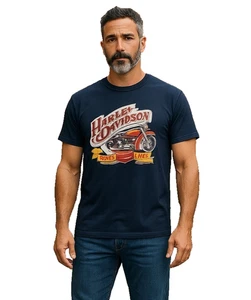 Genuine Harley-Davidson Men’s T-Shirt Size Medium Navy Blue Savannah GA - Picture 1 of 9