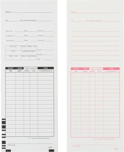 E79-200PCS Time Cards Time Cards for 7000E/7500E,Black/Red - Picture 1 of 5