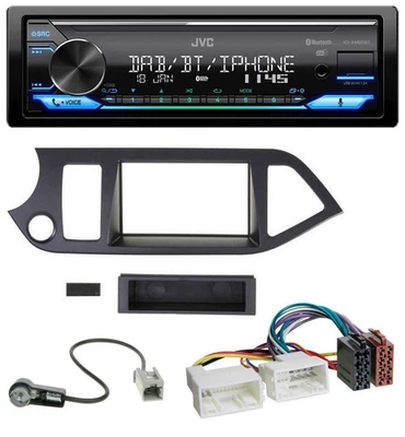 JVC Bluetooth DAB USB MP3 Autoradio für Kia Picanto ab 2011 Start-Stop - Bild 1 von 4