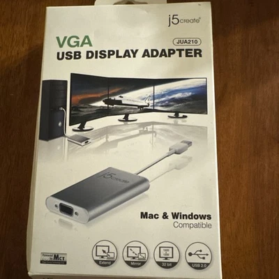 J5 Create  JUA210  VGA to USB Display Adapter - New in Unopened Imperfect Box - Image 1 of 4