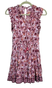 Poupette St Barth Mädchen Triny Kleid rosa Dalia Blumen ärmellos Rüschen Gr. 12 - Bild 1 von 6