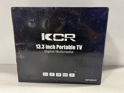 13.3" Portable LED HD TV 12V AC/DC HDTV TV-13D w/ DVD Player SD Card Reader HDMI - Image 1 of 2
