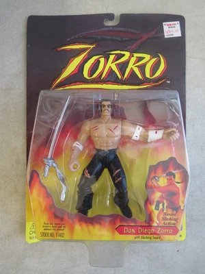 Figura de acción Playmates de 6" Zorro Don Diego Zorro 1997 sellado sin usar, en caja Foto 1 de 2