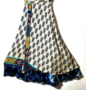 Incredible-art Vintage Silk Sari Magic Wrap Skirt Reversible Double Layer skirt, - Picture 1 of 6
