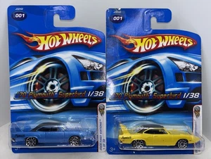 Hot Wheels 2006 First Editions ‘70 Plymouth Superbird Lot Blue And Yellow #1/38 - Picture 1 of 10