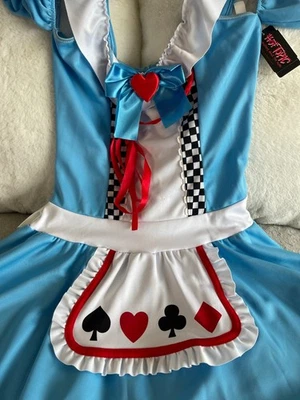Vestido Disfraz Miss País de las Maravillas Hot Topic Talla M | Azul Estilo Alicia | con Etiqueta de Tienda Foto 1 de 4