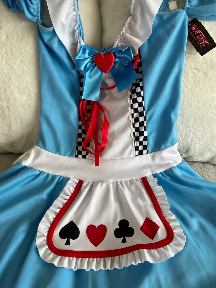 Hot Topic Miss Wonderland костюм платье размер M | синий Алиса стиль | w/магазин ярлык - Изображение 1 из 4