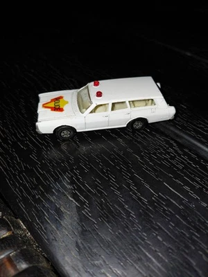 Vagón de policía Mercury Superfast 1971 Matchbox Lesney Nº 55 blanco vintage Foto 1 de 4