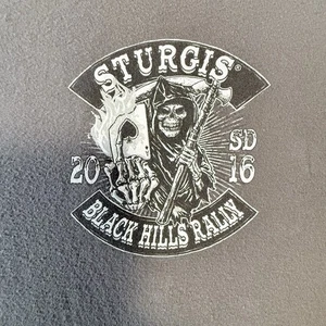 Camiseta STURGIS BLACK HILLS RALLY 2016 Hombre Talla GRANDE Doble Cara GRIS - Imagen 1 de 9