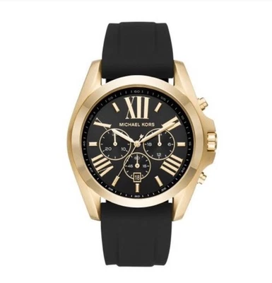 RARE!! Michael Kors Bradshaw MK8578 Men’s Watch Oversized 47mm Black/Rubber - Image 1 of 4