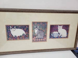 Rare Vintage Cat Art Signed and Framed Van Der Weer - Picture 1 of 5
