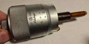 Mitutoyo Mikrometerkopf 152-372, großer Lauf 0,0001 Res 1,0" Federweg - Bild 1 von 7