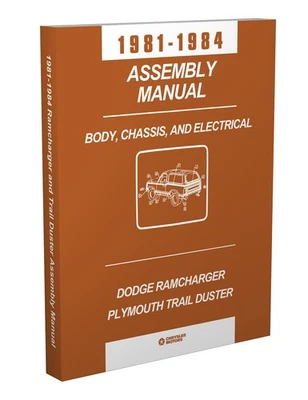 Dodge Ramcharger Montaggio Manuale Corpo Telaio Elettrico 1981 1982 1983 1984 - Immagine 1 di 4