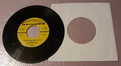 Eddie Piano Miller Moonlight & Roses/Somebody Else Rainbow 7" Vinyl 45rpm Record - Image 1 of 2
