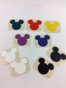 9 Mickey Mouse Ears Swatches Disney Color Paint Sample Lot Behr Junk Journal Art - Picture 1 of 6