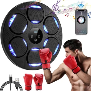 MUSIC BOXING MACHINE CON GUANTI,9 MODALITÀ E 9 VELOCITÀ, CON BLUETOOTH - Foto 1 di 6