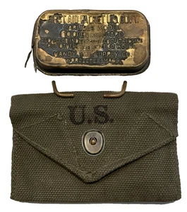 Bolsa de primeros auxilios original del ejército de Estados Unidos de la Segunda Guerra Mundial modelo M-1942 OD7 con Carlisle - Imagen 1 de 9
