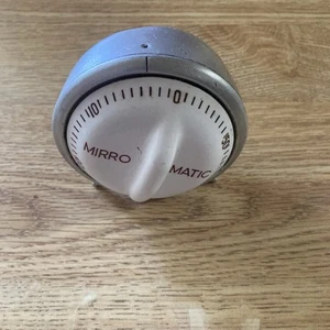 Temporizador de cocina vintage MIRRO MATIC Art Deco MCM color plata hecho en EE. UU. funciona - Imagen 1 de 5