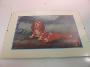 Disney Store Exclusive Commemorative Lithograph 1994 Mounted The Fox & The Hound - Picture 1 of 5