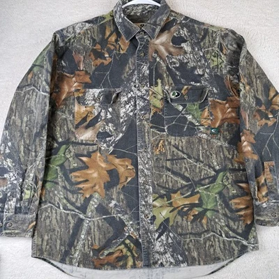 Mossy Oak Explorer Mens Break Up Camo Shirt Brushed Cotton Poly XL Long Sleeve - Image 1 of 4