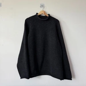 Vintage J Crew Pullover Herren XL Rollkragen roher Saum 100% Lammwolle Vorbereitung Fischer 90er - Bild 1 von 7