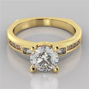 1.70Ct IGI Certified Lab Created Diamond Bridal Wedding Ring 18K Yellow Gold 6 7 - Picture 1 of 7