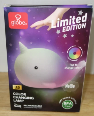 Narwhal Cambiante de Color LED Tap Touch Luz Nocturna Lámpara USB Silicona Recargable Foto 1 de 4